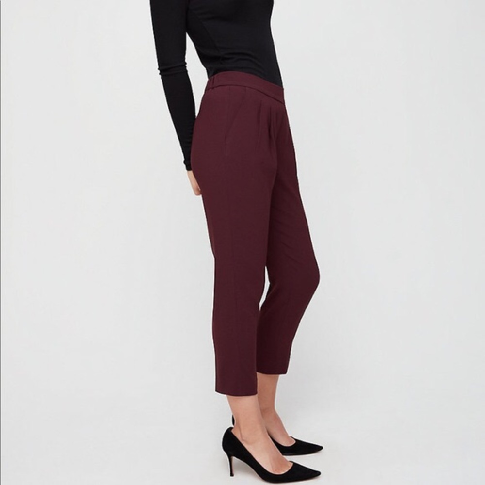 Maroon Babaton (Aritzia) Pants Small